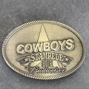 COWBOYS stampede 2016 Budweiser belt buckle unisex🔥